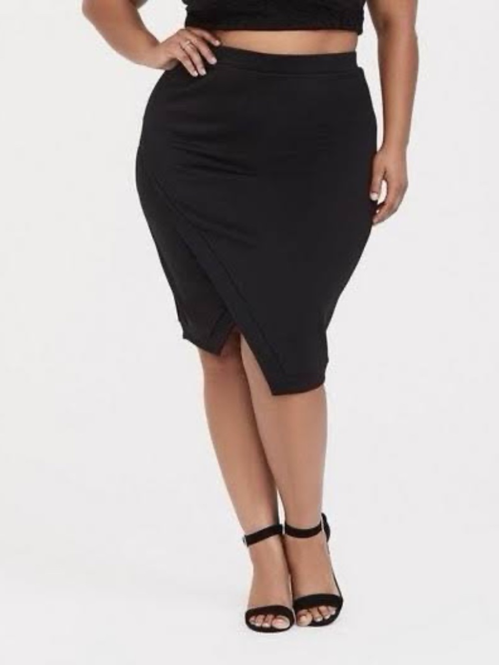 Black Torrid Asymmetrical Pencil Skirt 2x